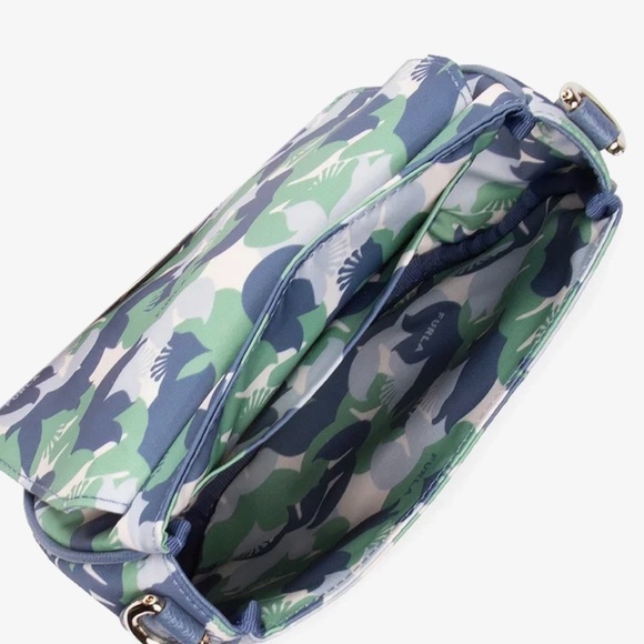 NWOT - Furla Metropolis Shoulder Bag Mini Crossbody Round Flower Camouflage - Picture 5 of 11